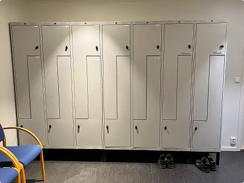 Garderobeskap, hvor du kan legge ting når du er på kontoret