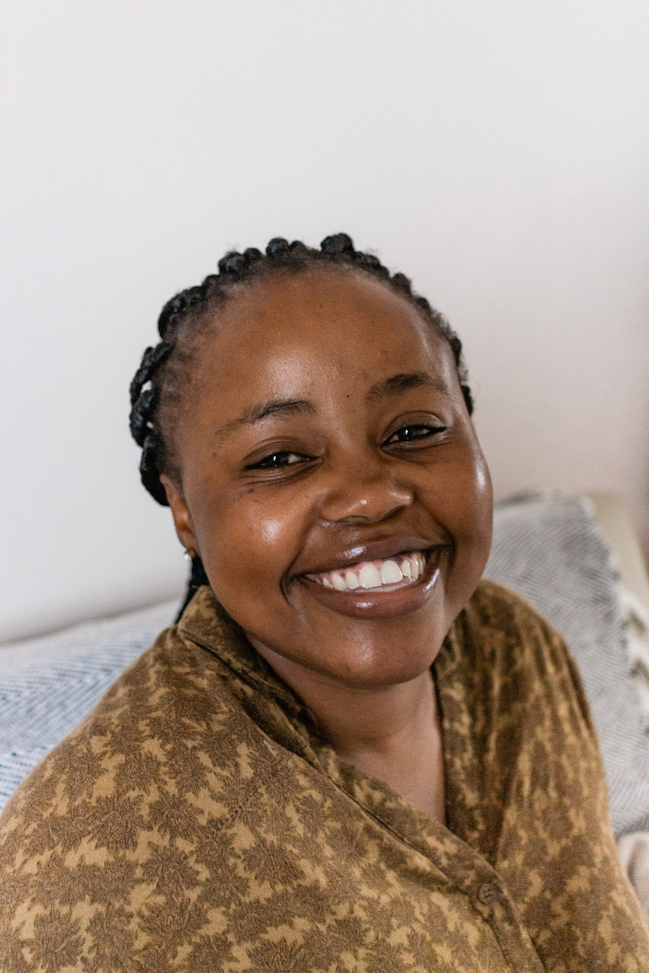 Smilende og glad dame