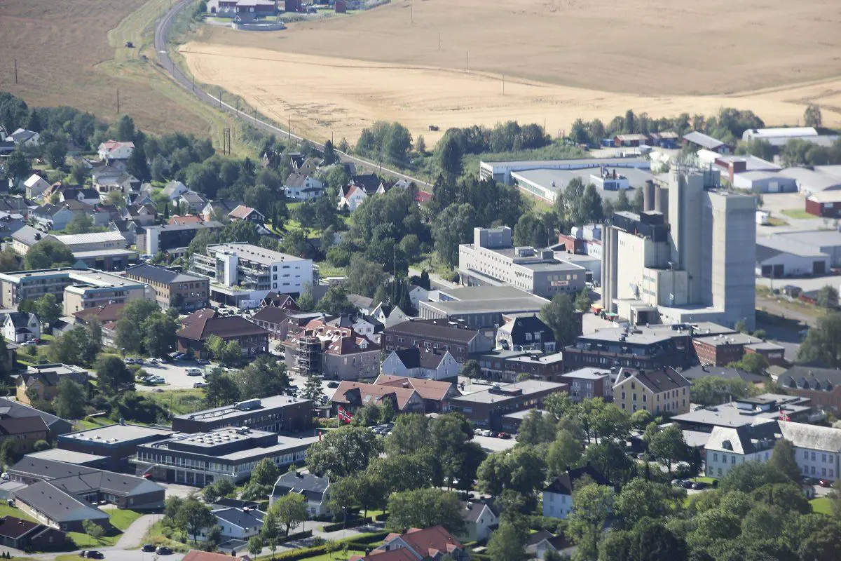 Industrifeltet i Rakkestad, hvor du kan leie kontor i nærheten av Sarpsborg og Fredrikstad